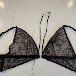 Victoria's Secret Very sexy bra  Black Lace Triangle Bralette size small DD